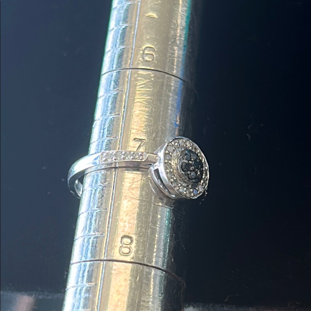 Silver Solitaire Ring With Gemstone - image 3